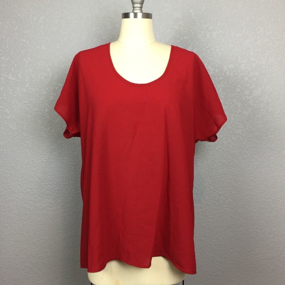 •Shrinking Violet• Red Basic Top